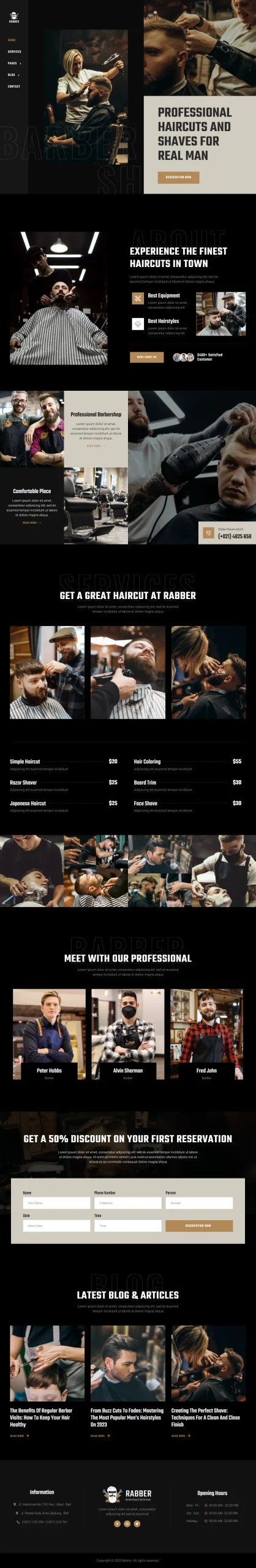 Rabber barbershop hairdresser