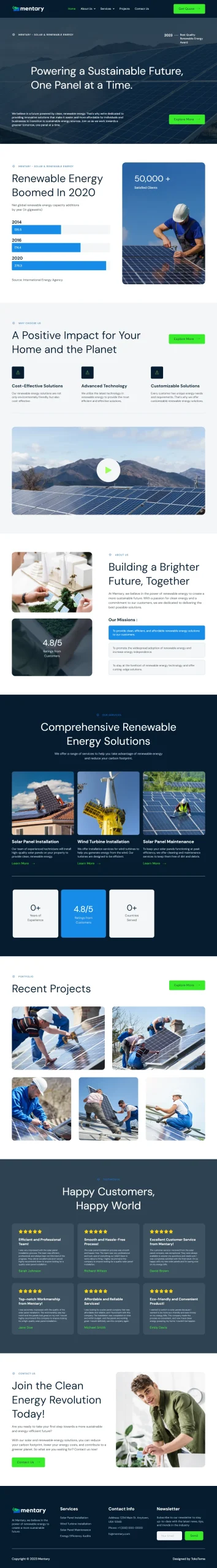 Mentary solar panel renewable energy